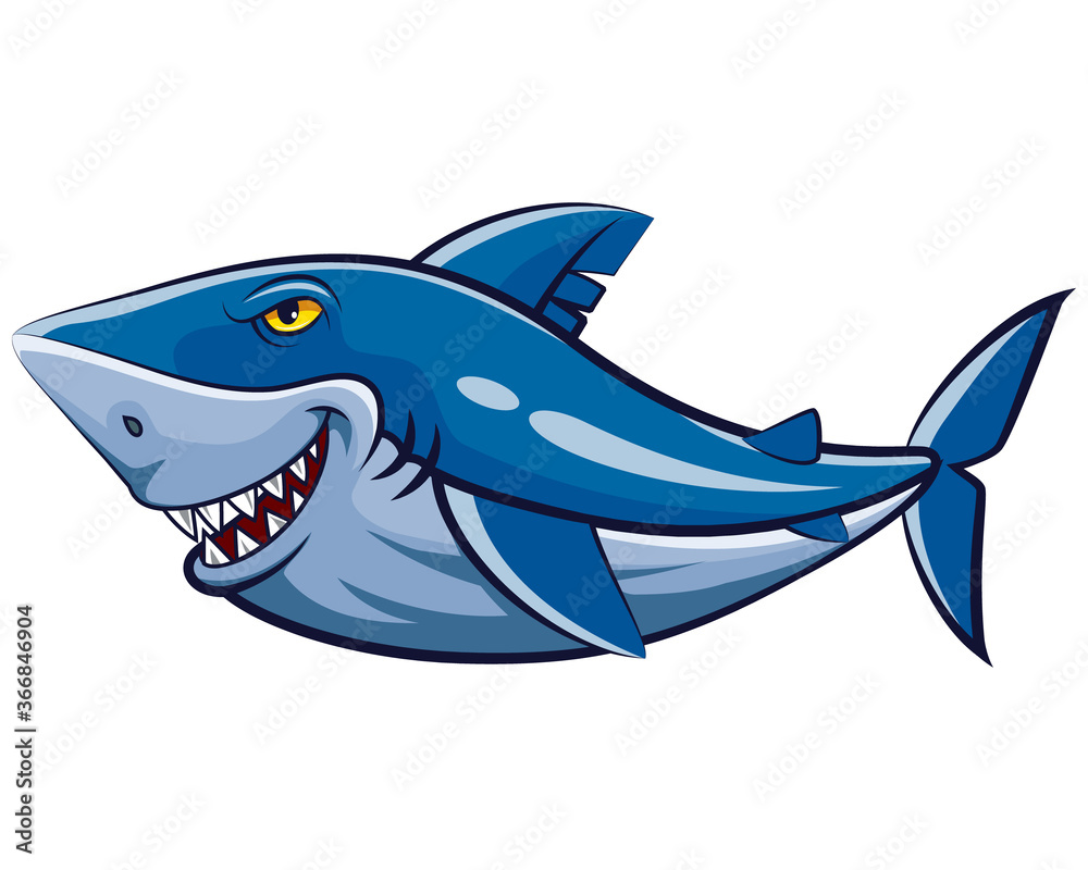 Fototapeta premium Great white shark mascot