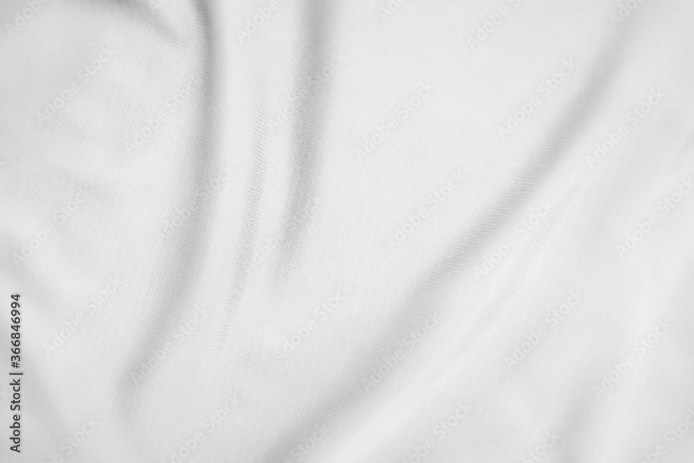 Naklejka premium Abstract white fabric texture background. Wavy white cloth.