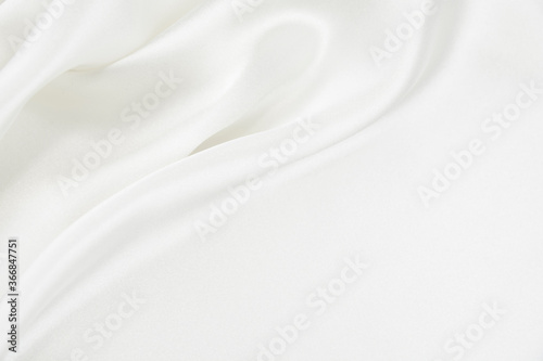 White satin fabric with gentle curves