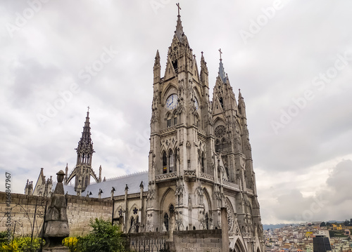 gothic cathedral of Quito in Ecuador