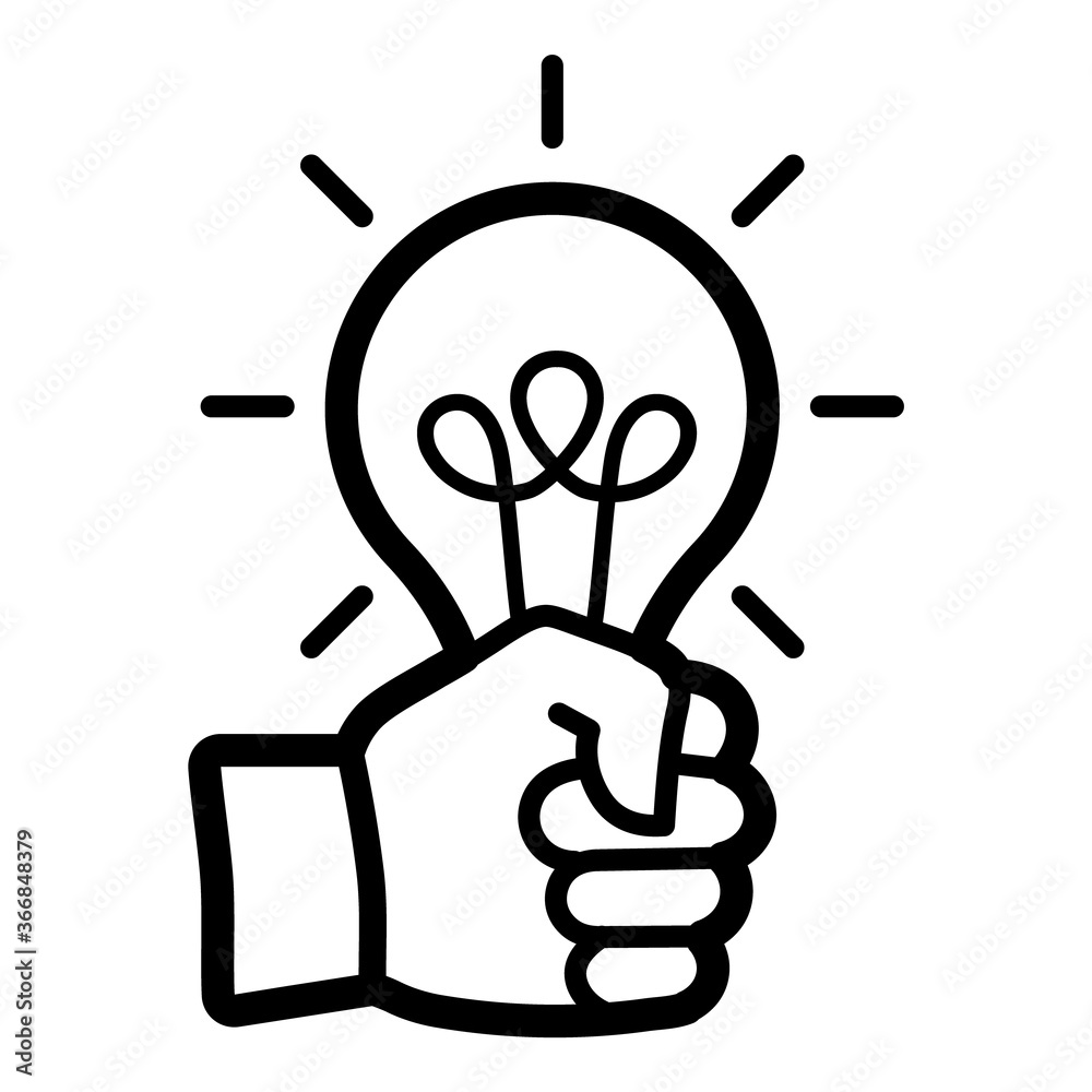 Bring An Idea Flat Icon Isolated On White Background Bring An Idea Flat Icon Isolated On White Background