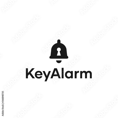 Alarm Key Security Logo Concept