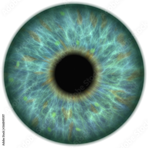 Εκτύπωση καμβά human ocean green eye iris closeup
