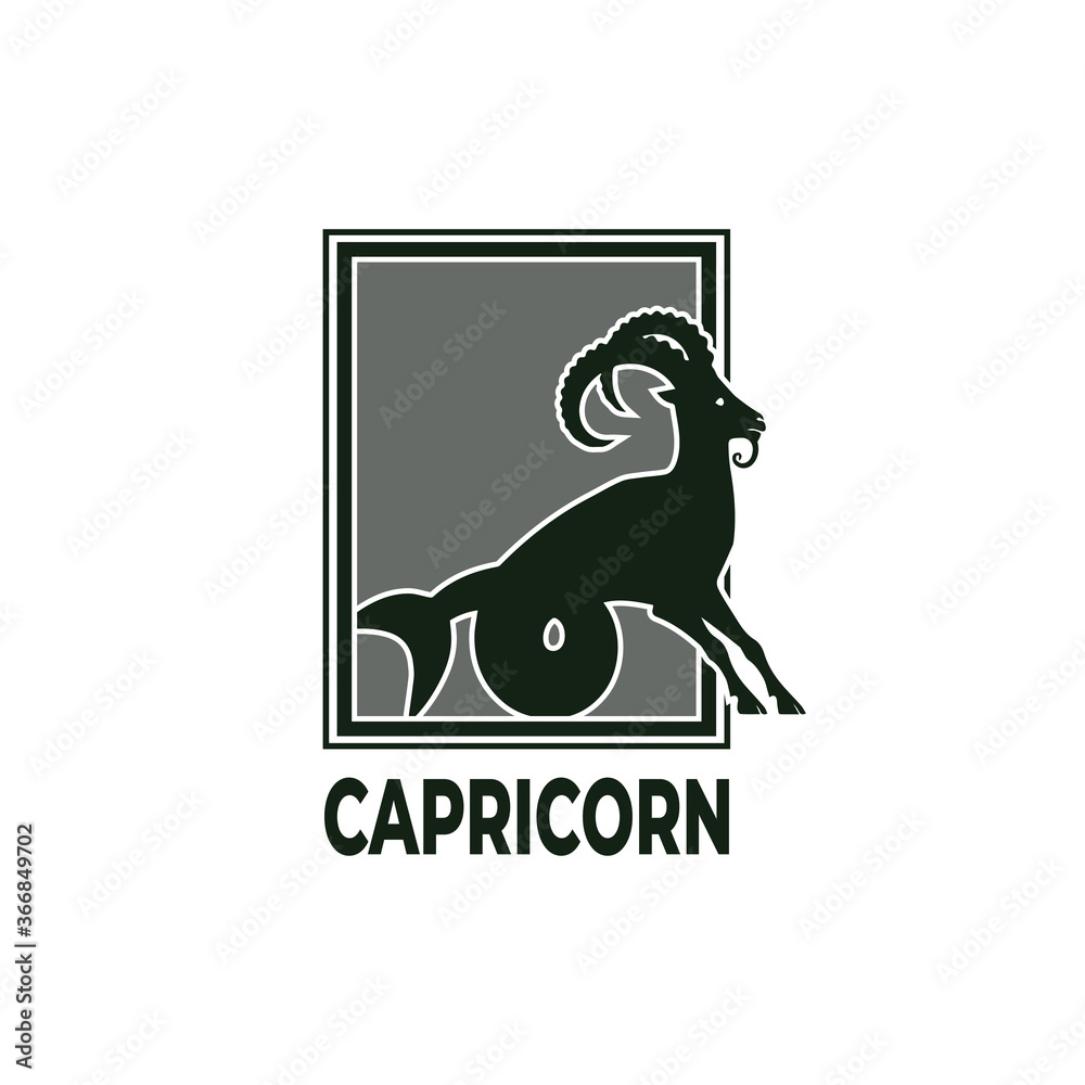 Obraz premium zodiac vector illustration capricorn sign