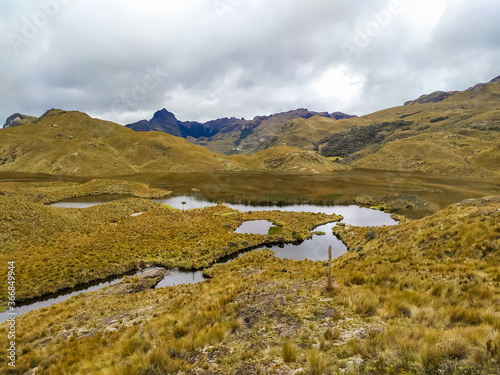 Highland landscapes of Ecuador in the Las Cajas park near the city of Cuenca