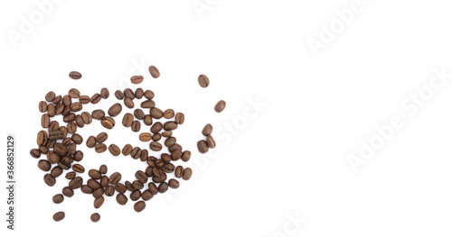 Fotografi coffee beans isolated on white background