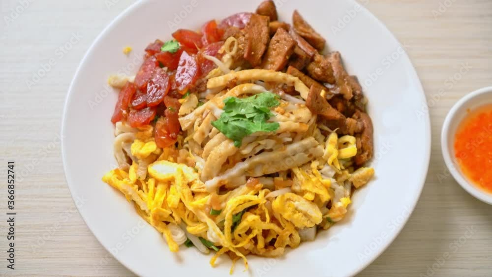 Chinese Steamed Fish Noodles - asian food style Chinese Steamed Fish Noodles - asian food style