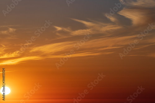 sunset over the ocean