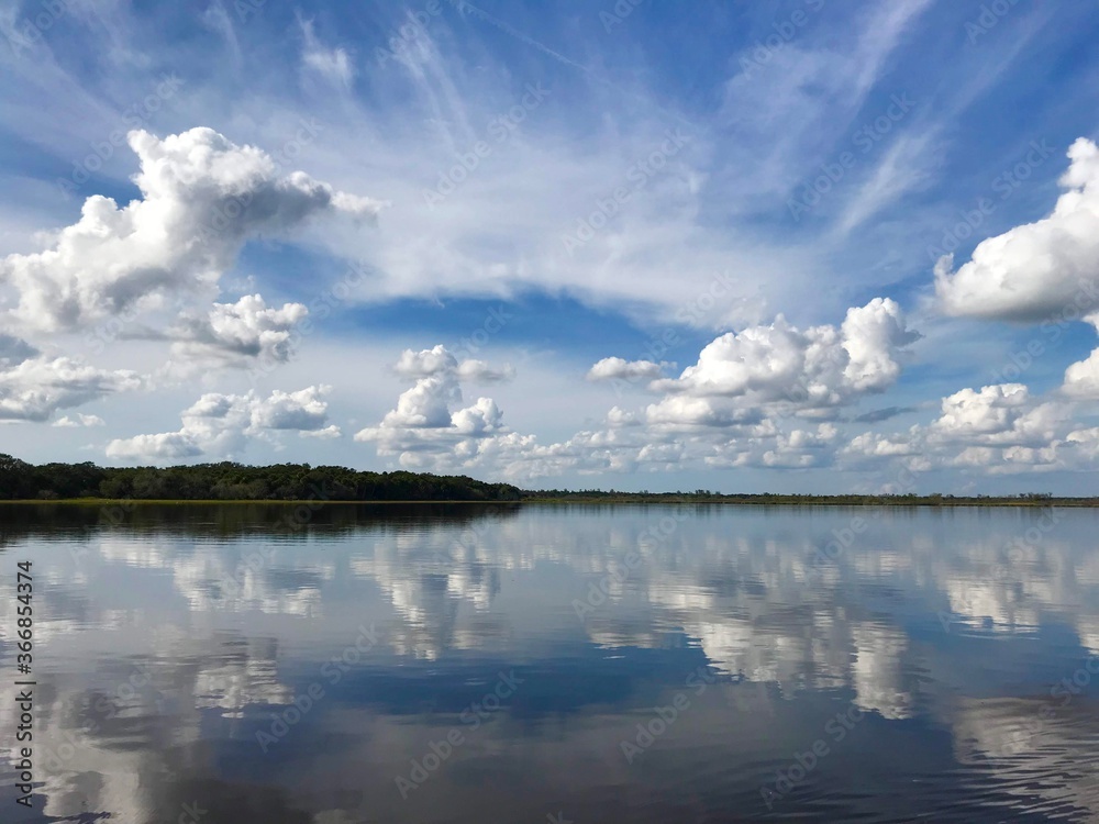 clouds over the lake