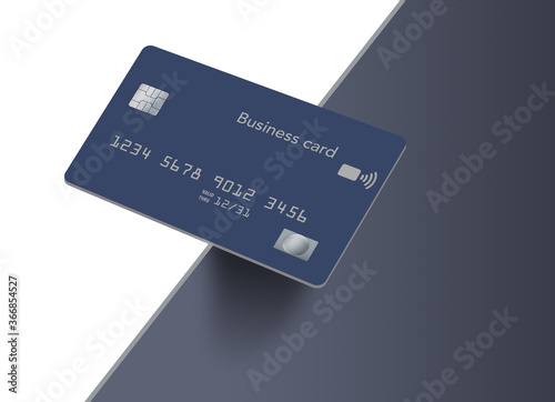 A business credit card balance on the edge in this illustration.