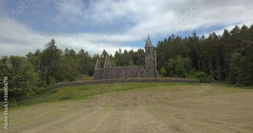 Reveal shot of Tourmakeady church photo