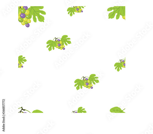 Seamless pattern with Grape as objects can be used for baby clothes, shirt, pillowcases, bed sheets and much more