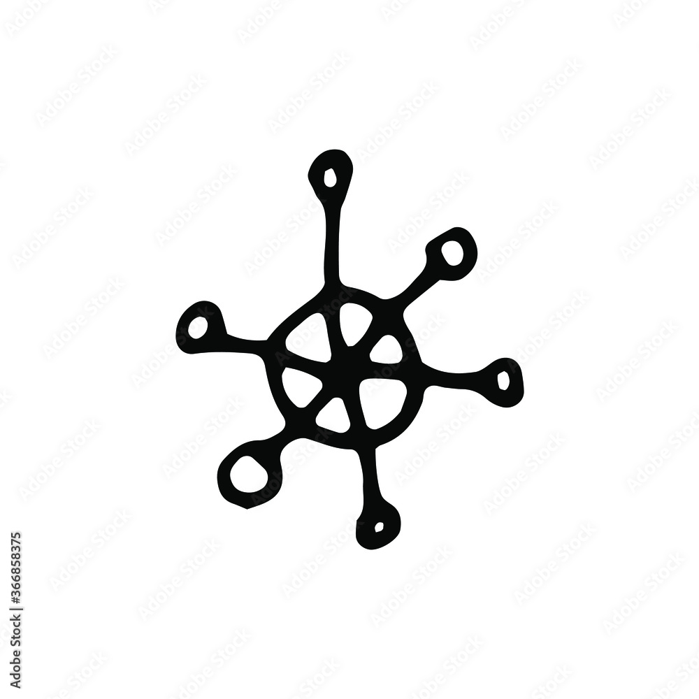 Hand drawn snowflake doodle. Sketch winter icon. Decoration element. Isolated on white background. Vector illustration.hand drawn one snowflake doodle isolated.Black Sketch Snowflake isolated on white Hand drawn snowflake doodle. Sketch winter icon. Decoration element. Isolated on white background. Vector illustration.hand drawn one snowflake doodle isolated.Black Sketch Snowflake isolated on white