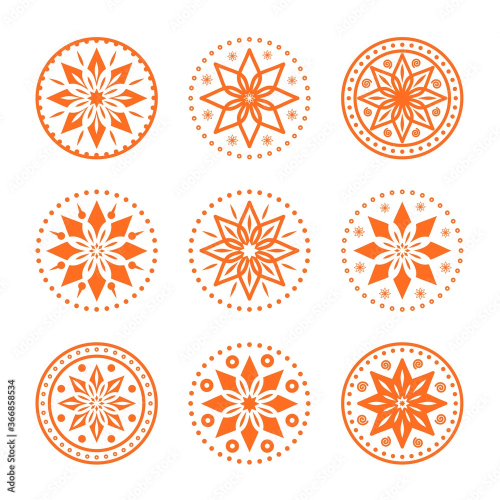 Fotografie Circular ornaments set for your design