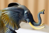 close up of a plastic elephant toy