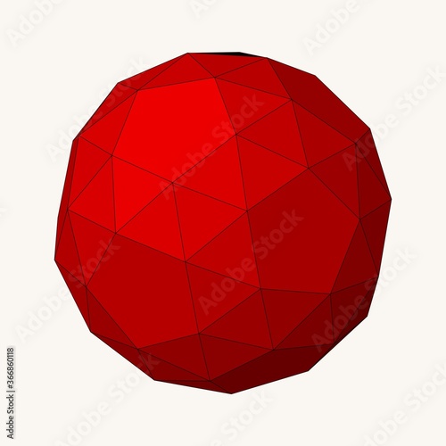 Wire frame style design. Platonic solid design.