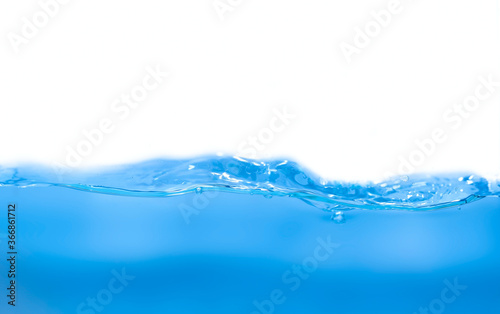 Water droplets moving in waves