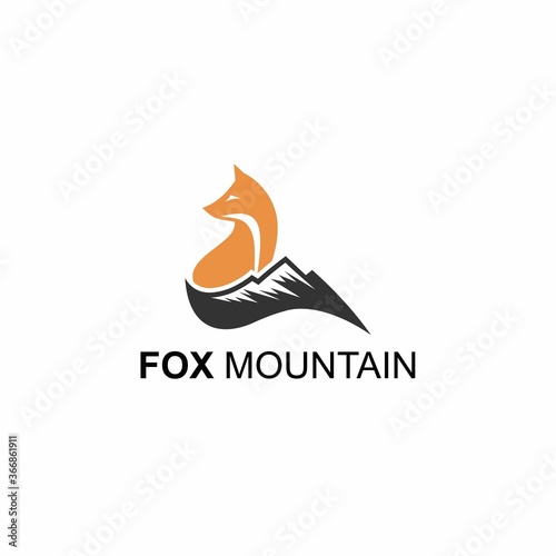 symbol icon fox mountain logo design inspiration.