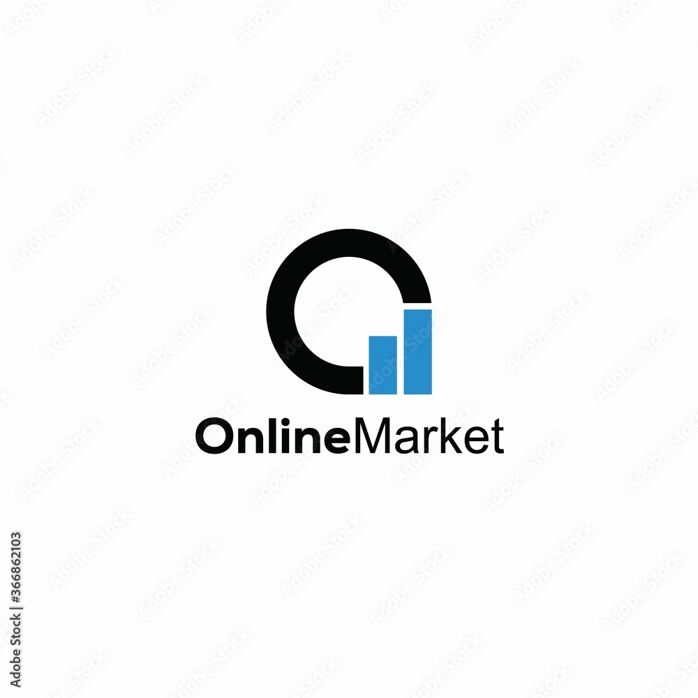 symbol icon market online logo design inspiration. symbol icon market online logo design inspiration.