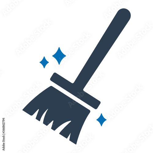 Cleaning sweep icon. photo