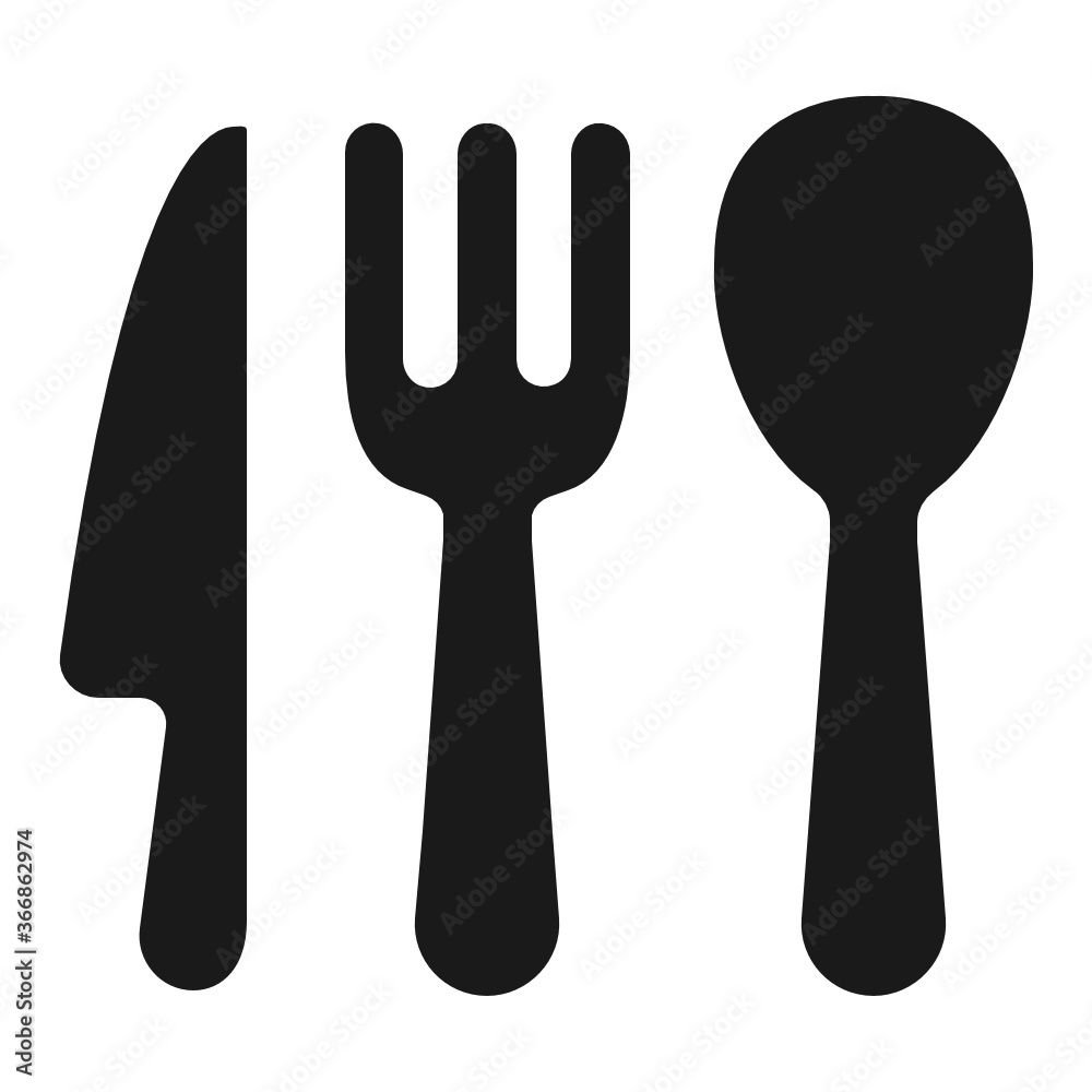Knife spoon icon. Knife spoon icon.