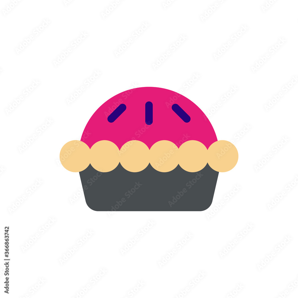 pie icon vector illustration flat style. food icon set. pie icon vector illustration flat style. food icon set.