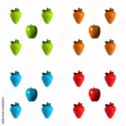 seamless pattern with strawberries