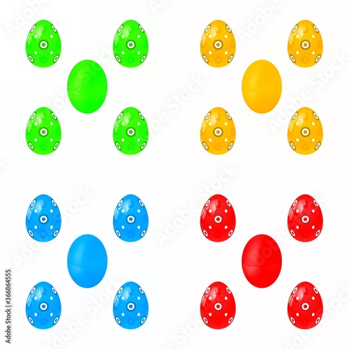 set of easter eggs