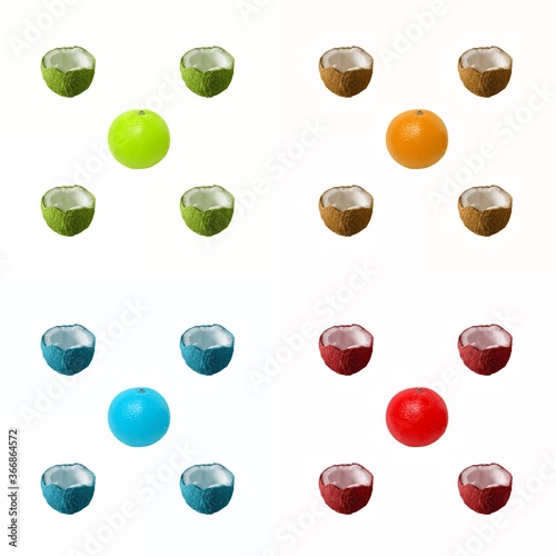 set of glass spheres