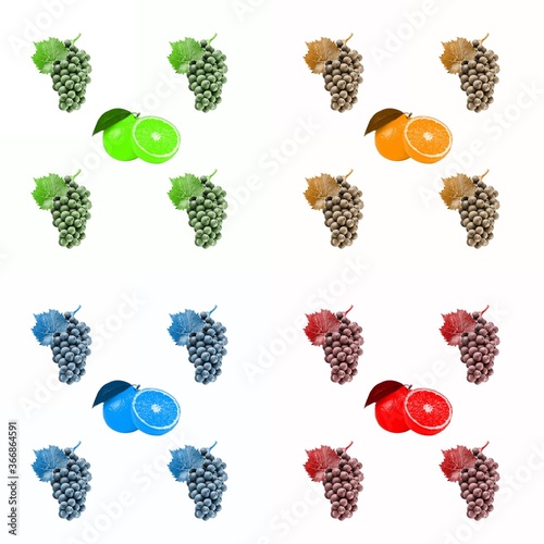 set of berries