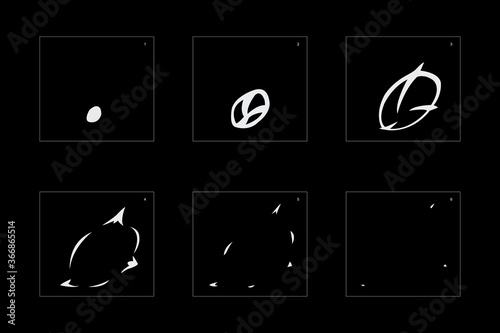 Shine explosion effect. Smoke explosion animation effect. Animation sprite sheet for games, cartoon or animation. vector style animation effect 1595.