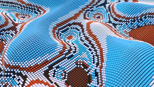 Looping 3D Dots Animation with Retro Style