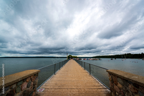 Stormy Weather over Clear Lake Manitoba Canada photo