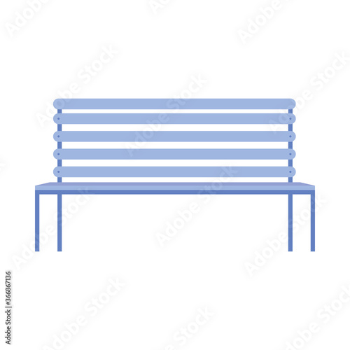 park chair forniture isolated icon