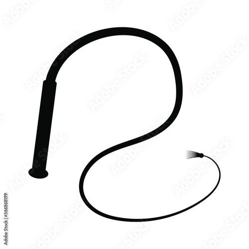 BDSM lash black on white background, sign for design, vector illustration