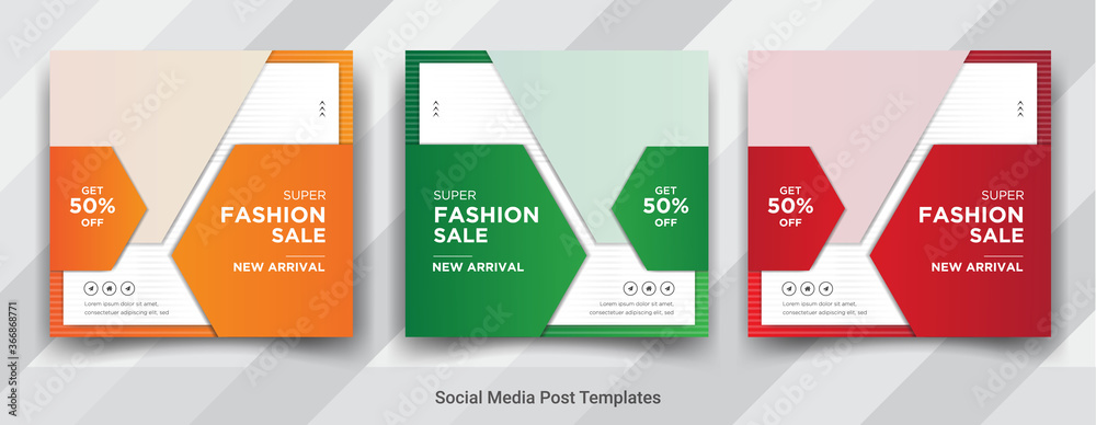 Set of super fashion sale social media post templates design
Set of super fashion sale social media post templates design