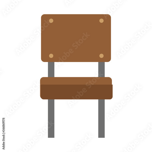 school chair wooden isolated icon