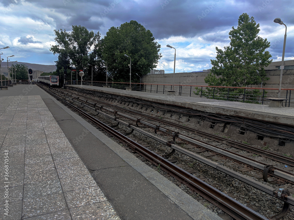 Fototapeta premium railway in the countryside