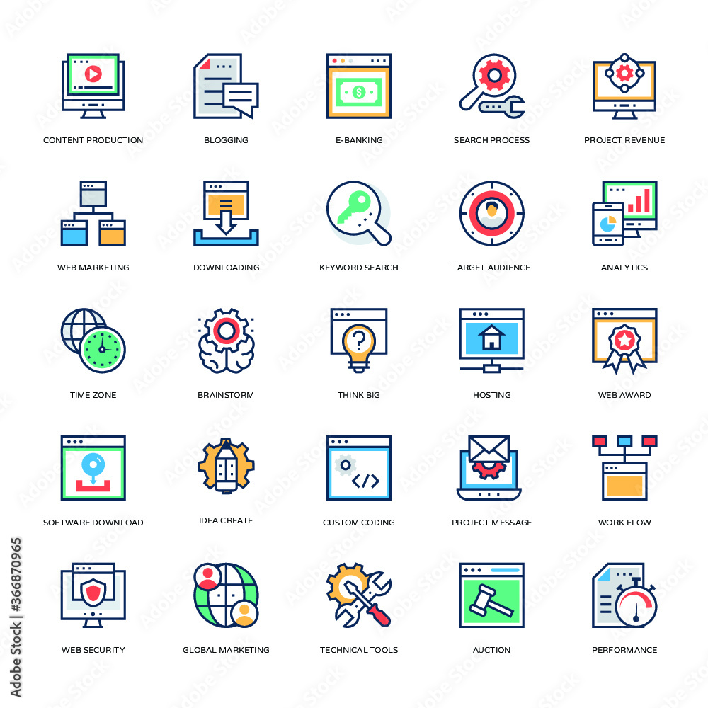 Web Design and Development Vector Icons 13 Web Design and Development Vector Icons 13