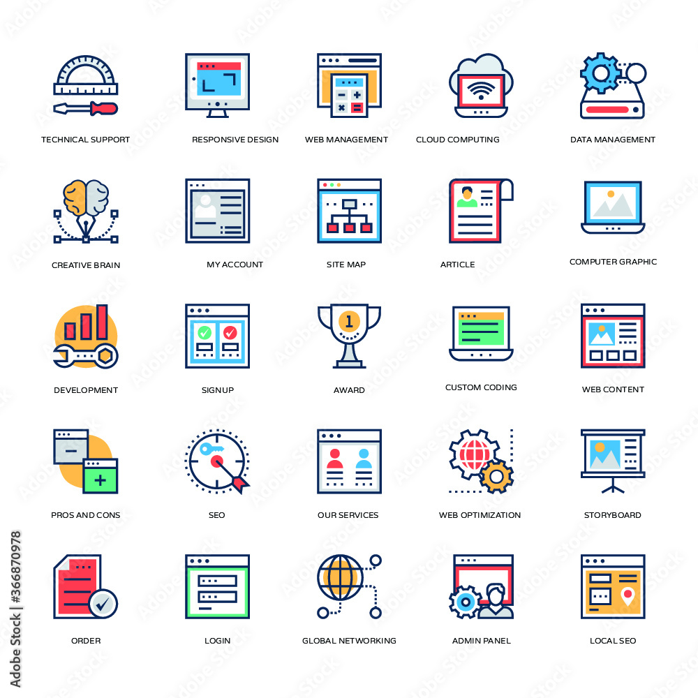 Web Design and Development Vector Icons 15 Web Design and Development Vector Icons 15