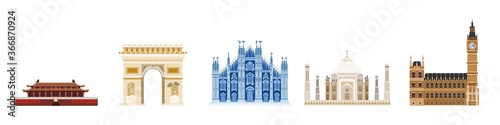 a large selection of old houses in Europe and Asia