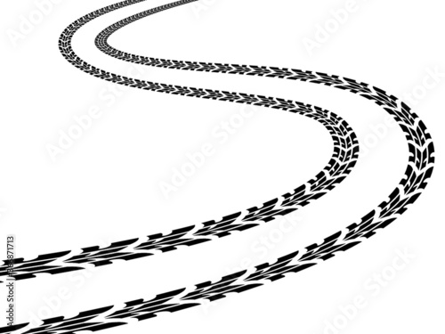 tire tracks vector