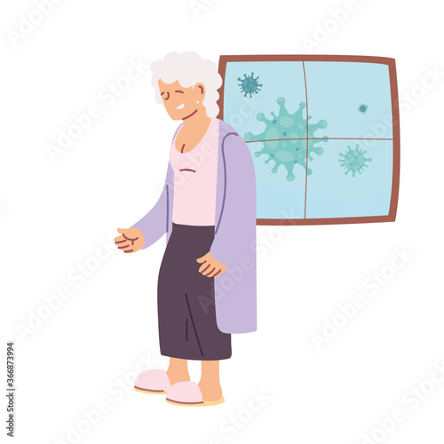 elderly grandmother at home to prevent covid