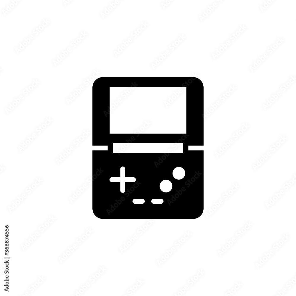 Folding game console vector icon in black flat glyph, filled style isolated on white background Folding game console vector icon in black flat glyph, filled style isolated on white background