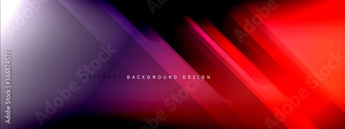 Motion concept neon shiny lines on liquid color gradients abstract backgrounds. Dynamic shadows and lights templates for text