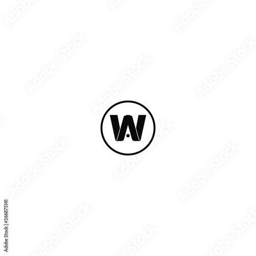 w and wa letter vector logo initial