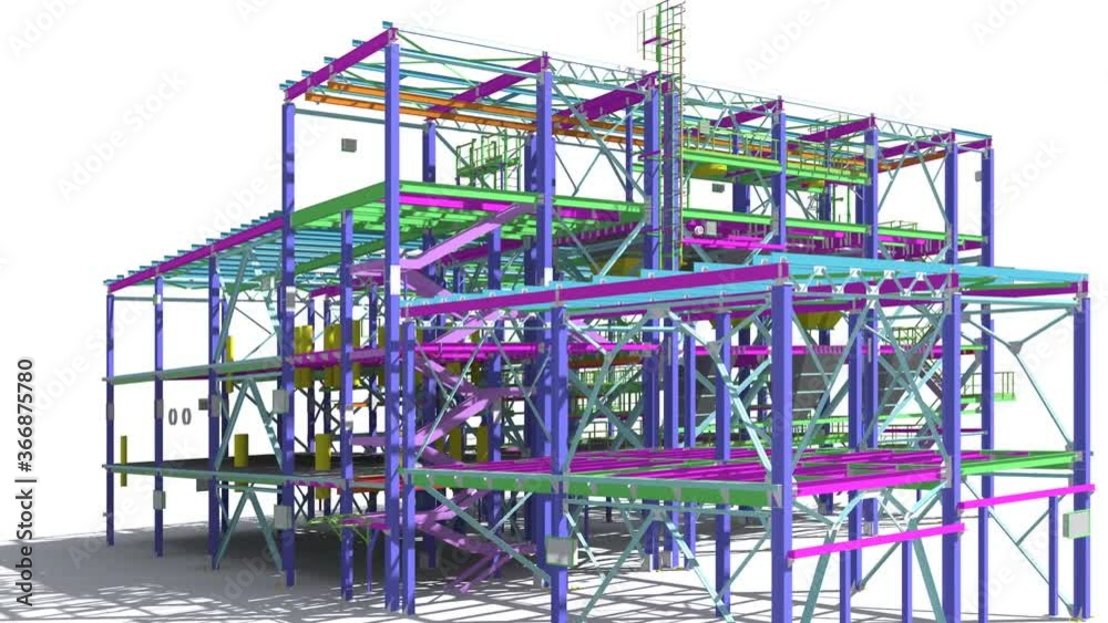 Presentation of 3D BIM modeling of buildings made of metal structures ...