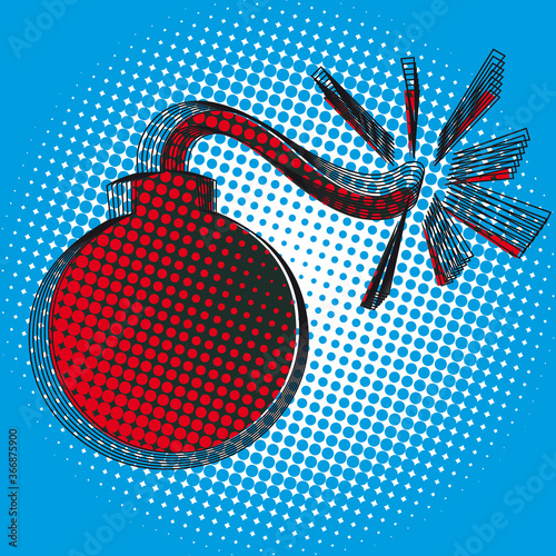 Farbraster Kreis weiß blau Bombe2