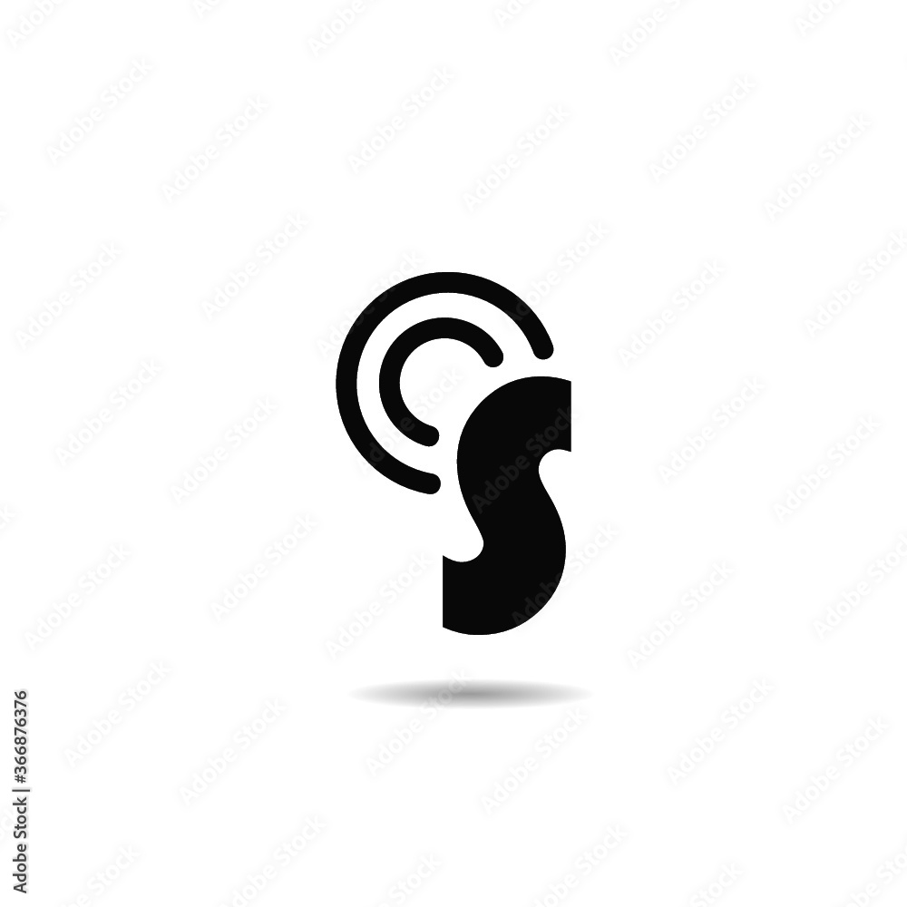 S Logo Design with shadow S Logo Design with shadow