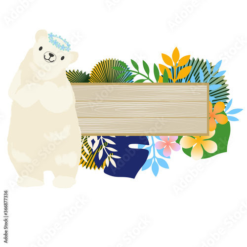 Tropical plant polar bear © tatsukimeg